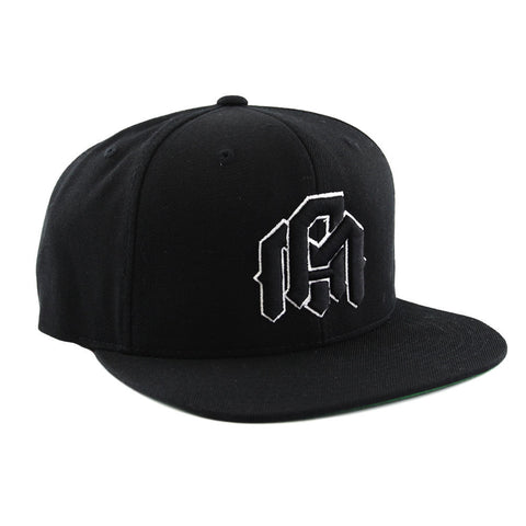 INTO THE AM Snapback - Black/Black/White