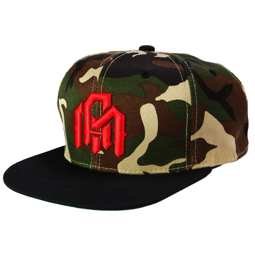 INTO THE AM Snapback - Black/Camo/Red – Marquee Demo