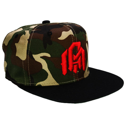 INTO THE AM Snapback - Black/Camo/Red
