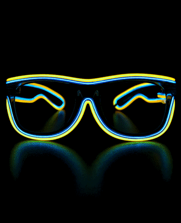 Impulse 2-Color EL Wire Wayfarer Glasses