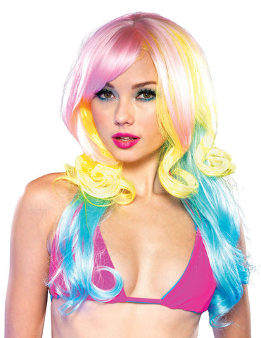 Carousel Pastel Rainbow Wig