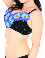 Deep Sea Daisy Sequin Bra