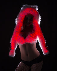 Light Up Fur Animal Hood - Color Changing