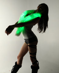 Light Up Fur Boa - Color Changing