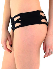 Cross Cut Out Booty Shorts