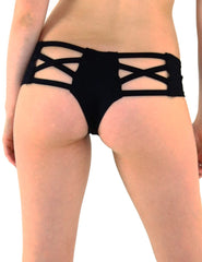 Cross Cut Out Booty Shorts