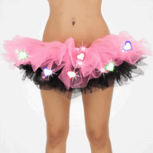 LED Neon Pink/Black Tutu