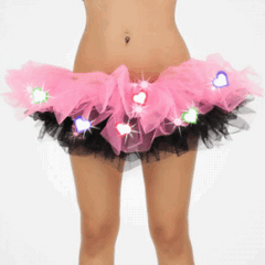 LED Neon Pink/Black Tutu
