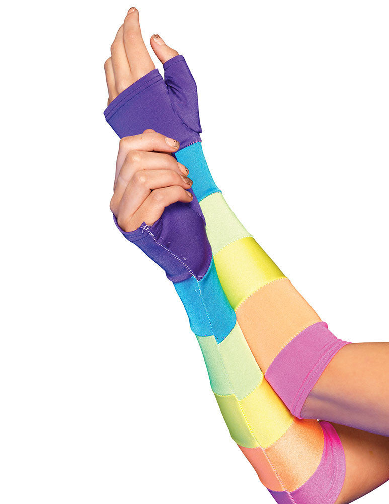 Rainbow gloves sales