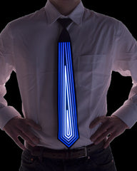 Blue Diamond Sound Activated Light Up Tie